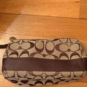Brown Coach Cosmetic Bag